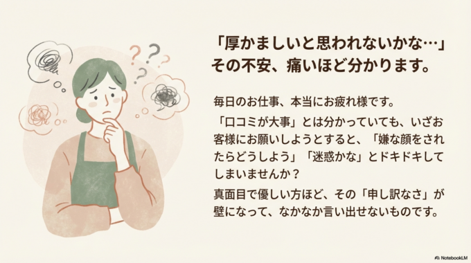 厚かましいと思われないかな?