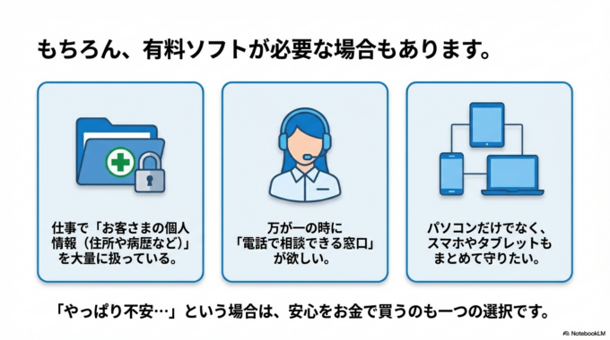こんな時は有料ソフトも検討して