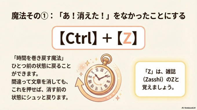 「あ！消えた！」をなかったことにする魔法