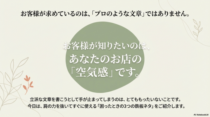 あなたのお店の「空気感」