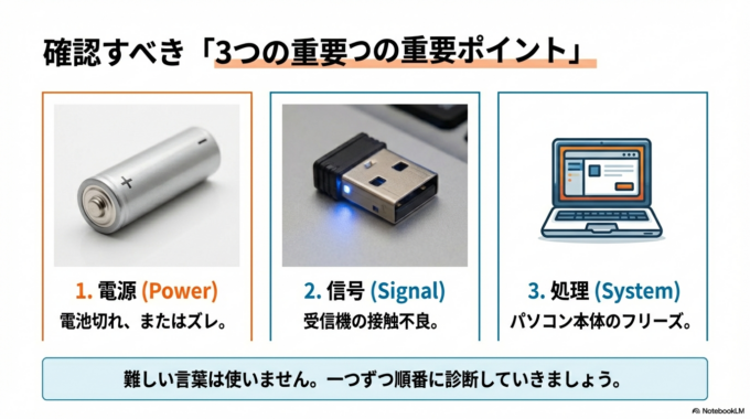 原因はだいたいこの3つです