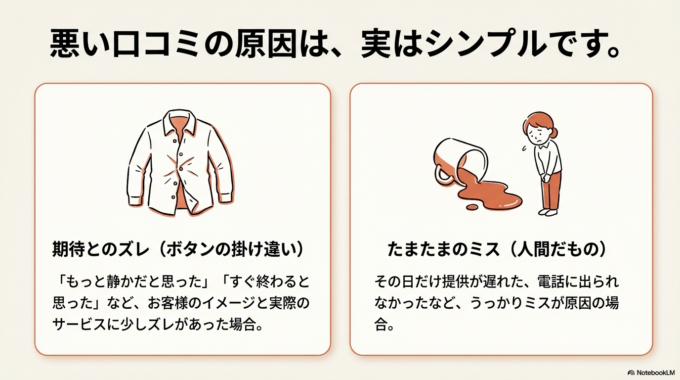 原因の提示（だいたいこの3つです）