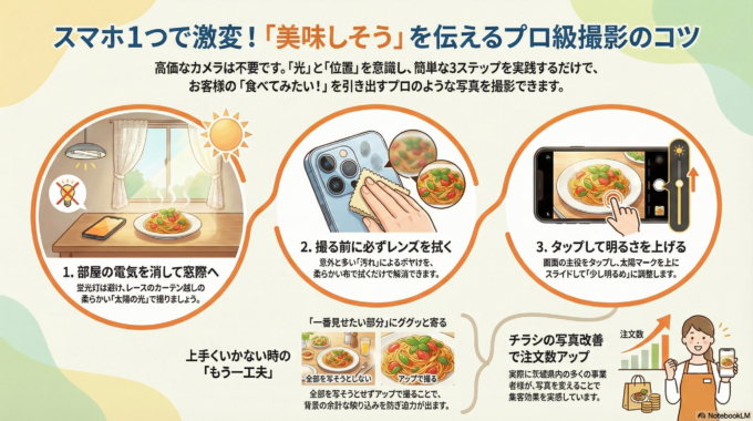 スマホだけでOK！お店の料理を「美味しそう」に撮る3つの簡単テク