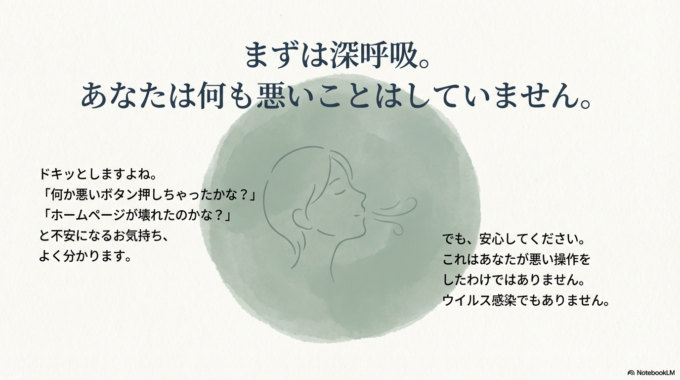 何か悪いボタン押しちゃったかな？