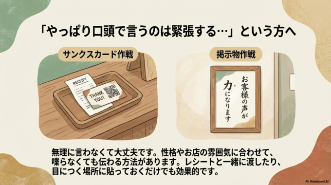 やっぱり口頭で言うのは緊張する…