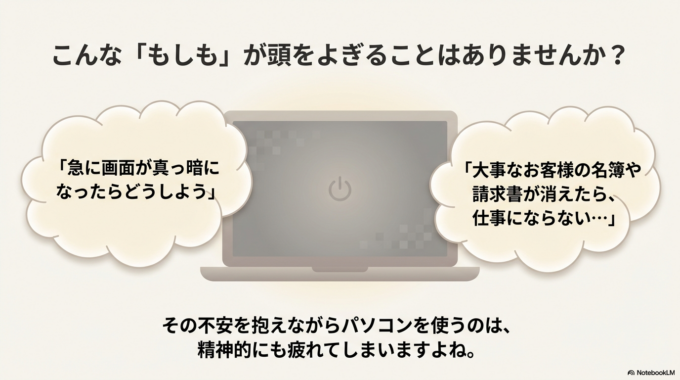 急に画面が真っ暗になったらどうしよう