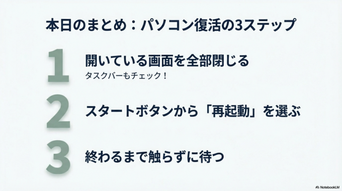 正しい手順での再起動