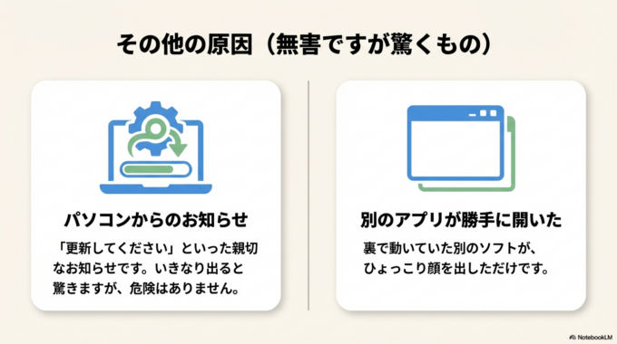 パソコンからのお知らせ