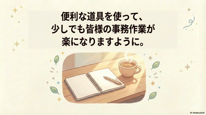 少しでも皆様の事務作業が楽になりますように。