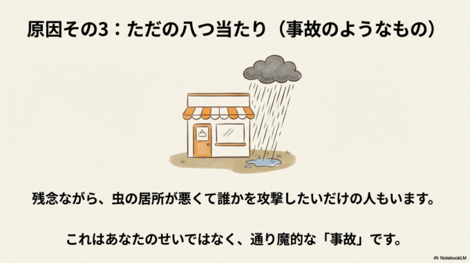 原因の提示（だいたいこの3つです）
