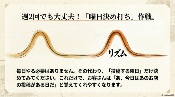 週2回でも大丈夫！「曜日決め打ち」作戦