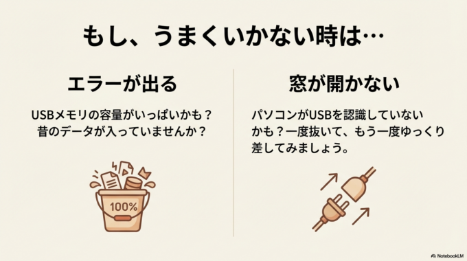 もし、うまくいかない時は…