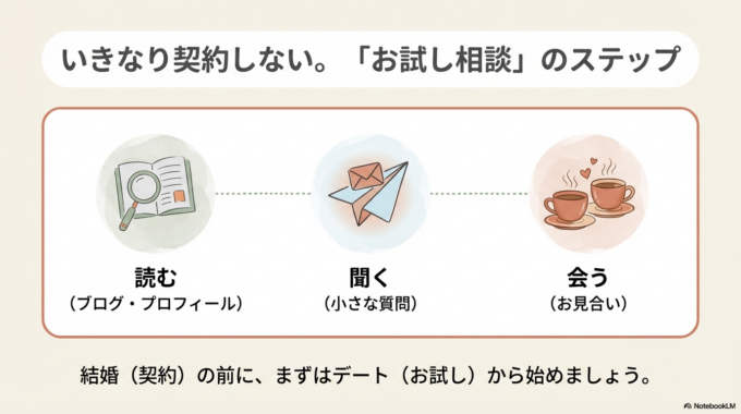 失敗しない「お試し相談」の手順