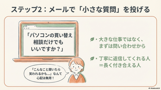 メールやフォームで「小さな質問」をしてみる