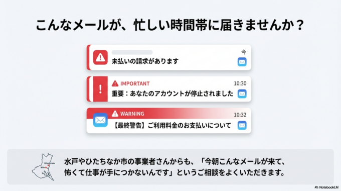 そのメール、99%の確率で「偽物」です。