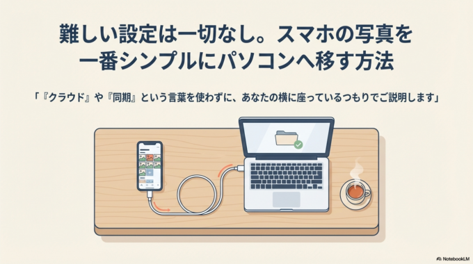 スマホの写真をパソコンに移せない！一番かんたんな方法