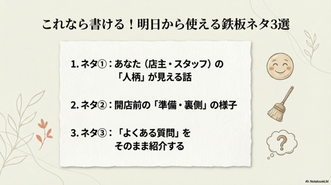  これなら書ける！明日から使える鉄板ネタ3選【図解付き】
