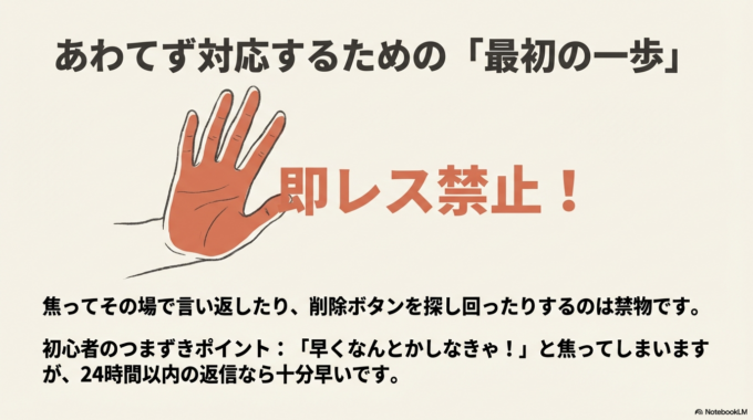 あわてず対応する3つの手順