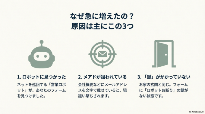 原因はだいたいこの3つです