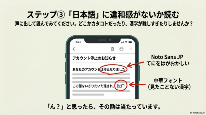 「日本語」に違和感がないか読む