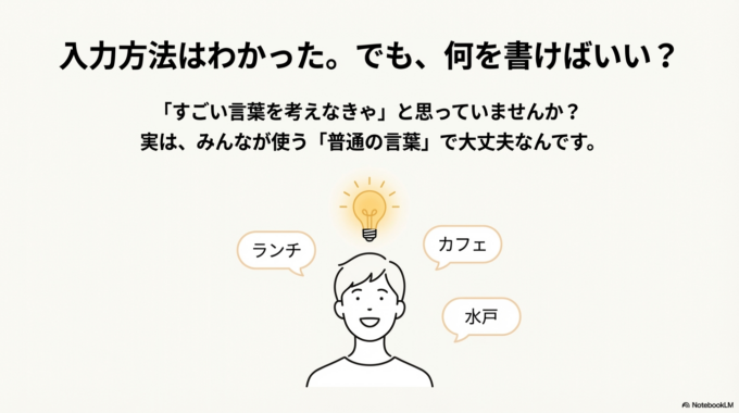 それでも「何を書けばいいか」迷ったら