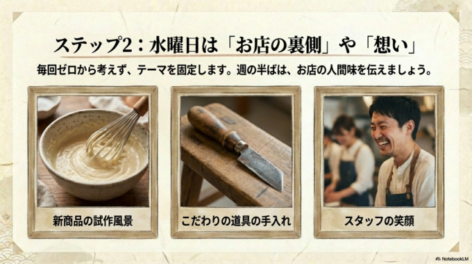 投稿内容をパターン化する