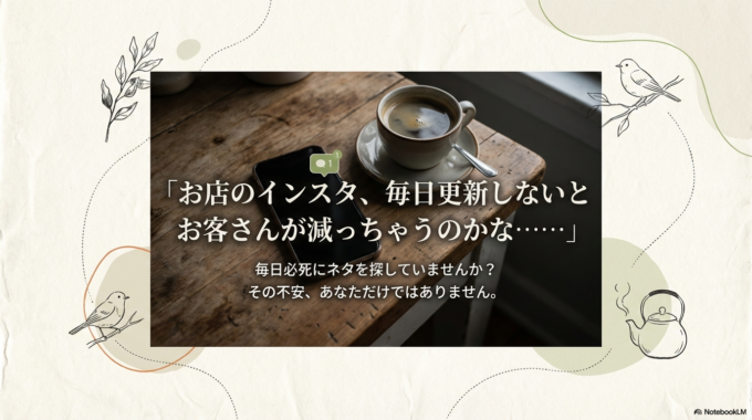 お店のインスタ、毎日更新しないとお客さんが減っちゃうのかな……