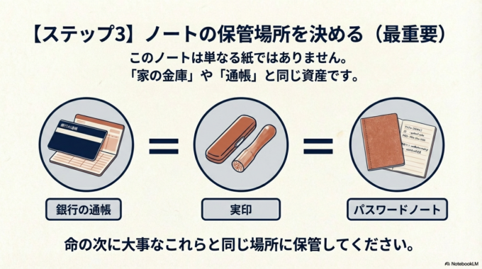 ノートの保管場所を決める(最重要!)