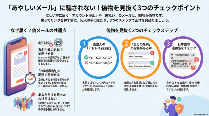 怪しいメールが届いた!開く前に確認したい3つの見分け方【水戸・ひたちなか】