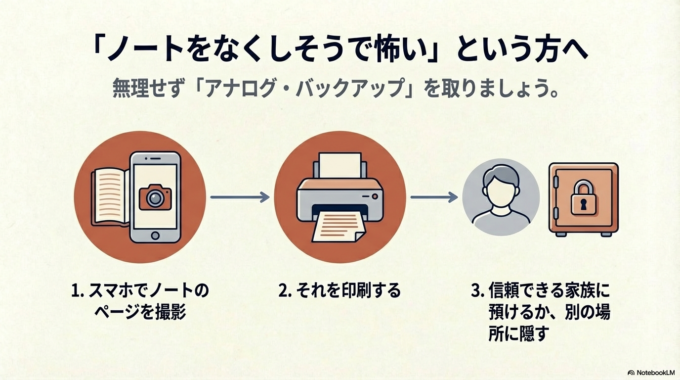ノートをなくしそうで怖い