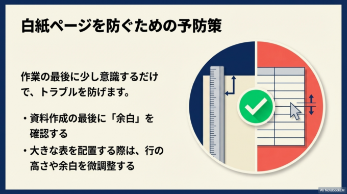 白紙ページを防ぐための予防方法
