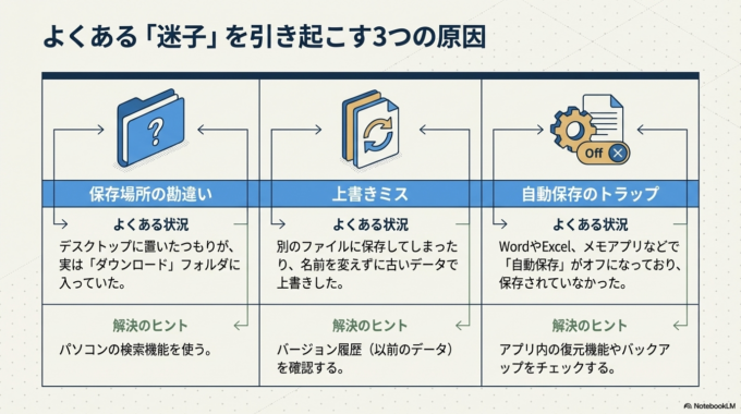 保存したのに消える主な原因