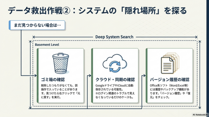 ゴミ箱・履歴の確認