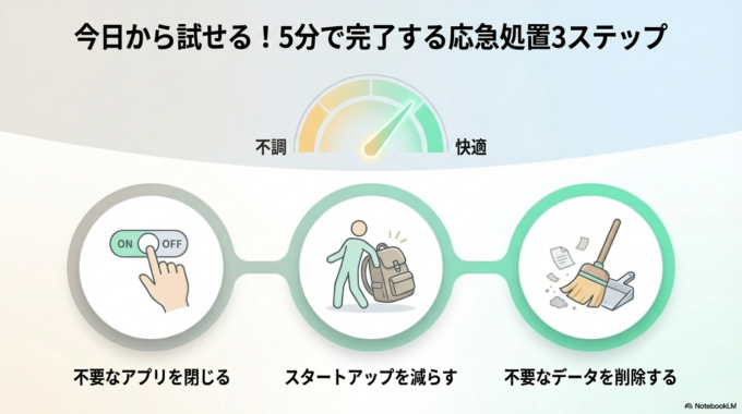 パソコンが遅くなる原因とは