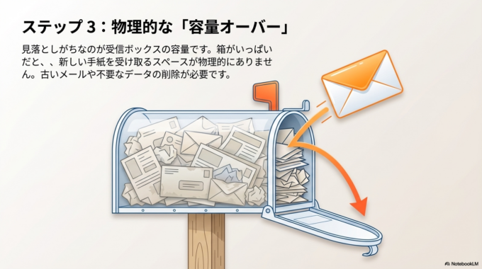 ステップ3:受信容量を確認する