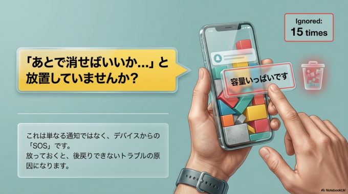 「あとで消せばいいか」と、そのまま放置してしまった経験はありませんか？