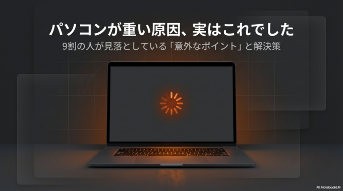 パソコンが重い原因、実はこれでした…9割が見落としている意外なポイント