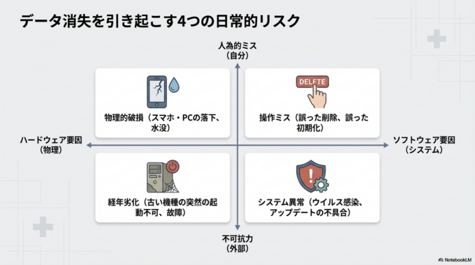 なぜデータは突然消えてしまうのか