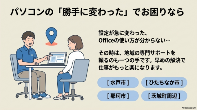 パソコン操作で困ったときは地域の相談先も