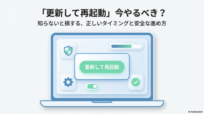 「更新して再起動」今やるべき？知らないと損するタイミング