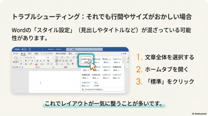 それでもWordが崩れる場合