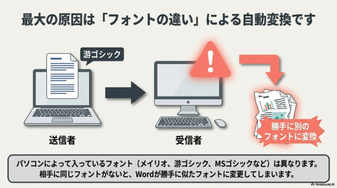 フォントが違う