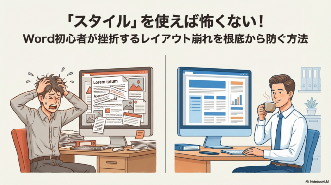 「スタイル」を使えば怖くない！Word初心者が挫折するレイアウト崩れを根底から防ぐ方法