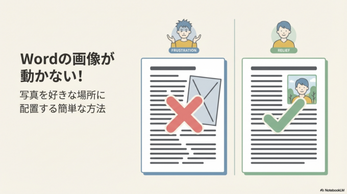 Wordの画像が動かない！写真を好きな場所に配置する簡単な方法