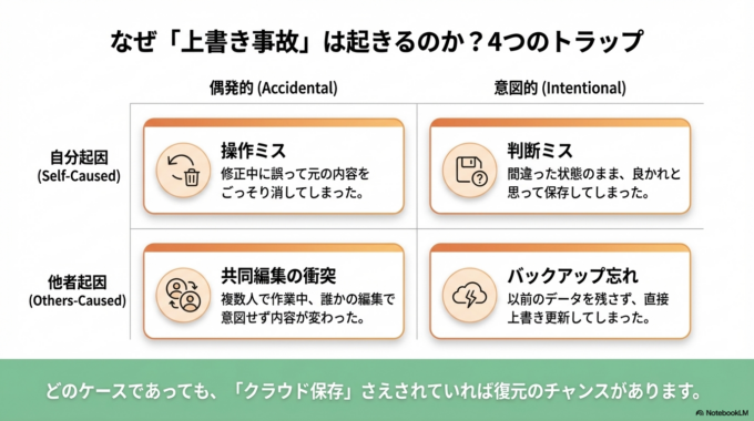 上書きしてしまう原因