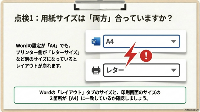 用紙サイズを確認する