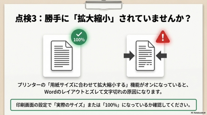 拡大縮小印刷の設定