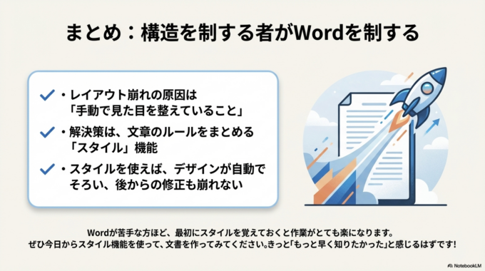 この問題を解決する一番の方法が、スタイル機能を使うことです。