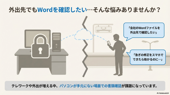 最近はテレワークや外出先での仕事も増え、パソコンが手元にない場面でも書類を確認したいケースが多くなっています。