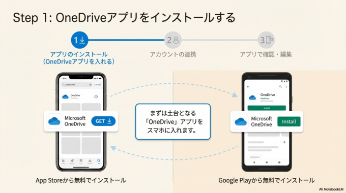 OneDriveアプリをインストールする